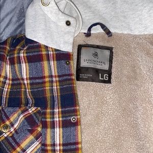 Legendary Whitetails Wool lined Flannel with hood